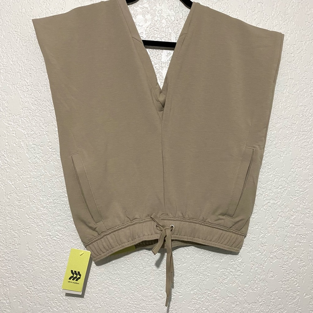 NWT- Target- All In Motion- soft, beige jogger sweatpants size S
